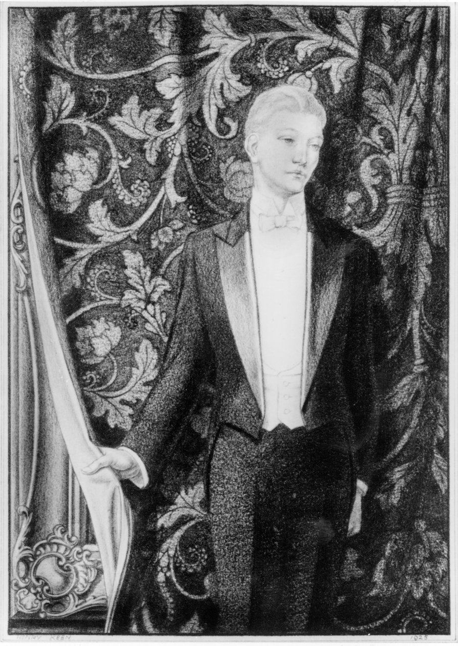 Frontispicio de El retrato de Dorian Gray de Oscar Wilde, publicado en 1925 de Henry Keen