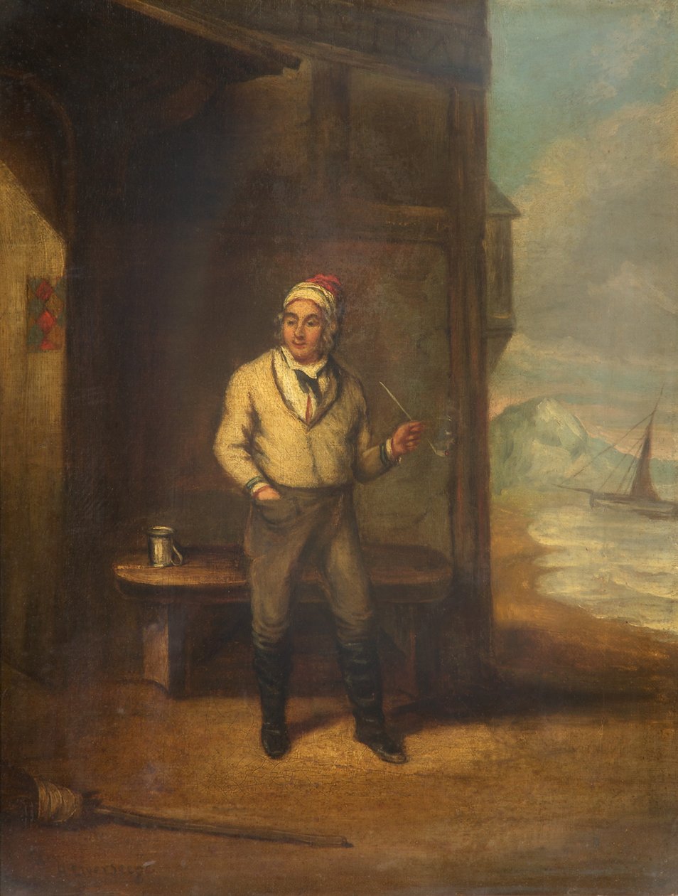 Disfrutando de una pipa, c.1820-32 de Henry Liverseege
