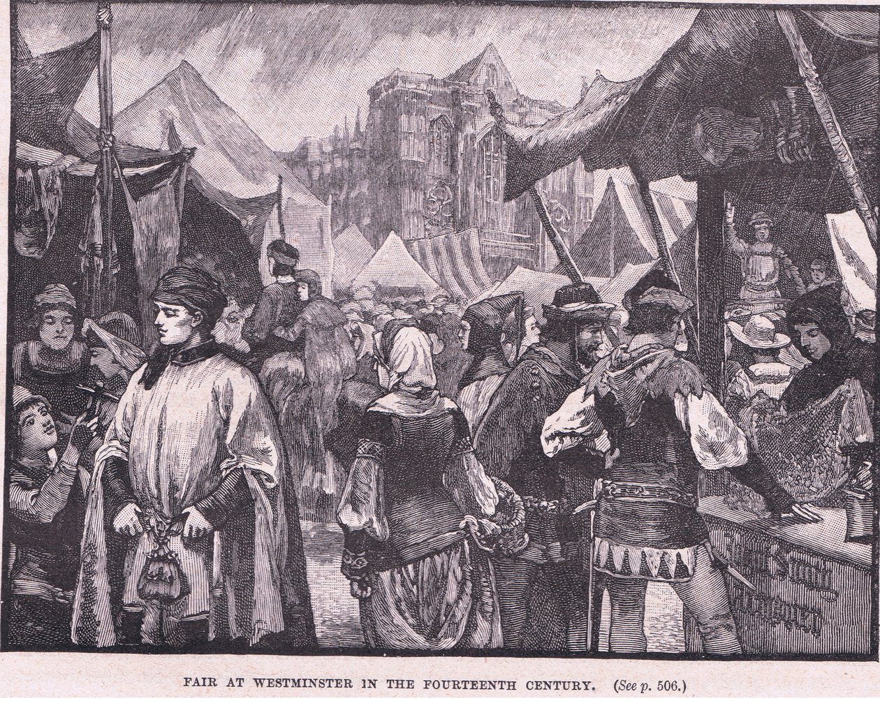 Feria en Westminster en el siglo XIV de Henry Marriott Paget