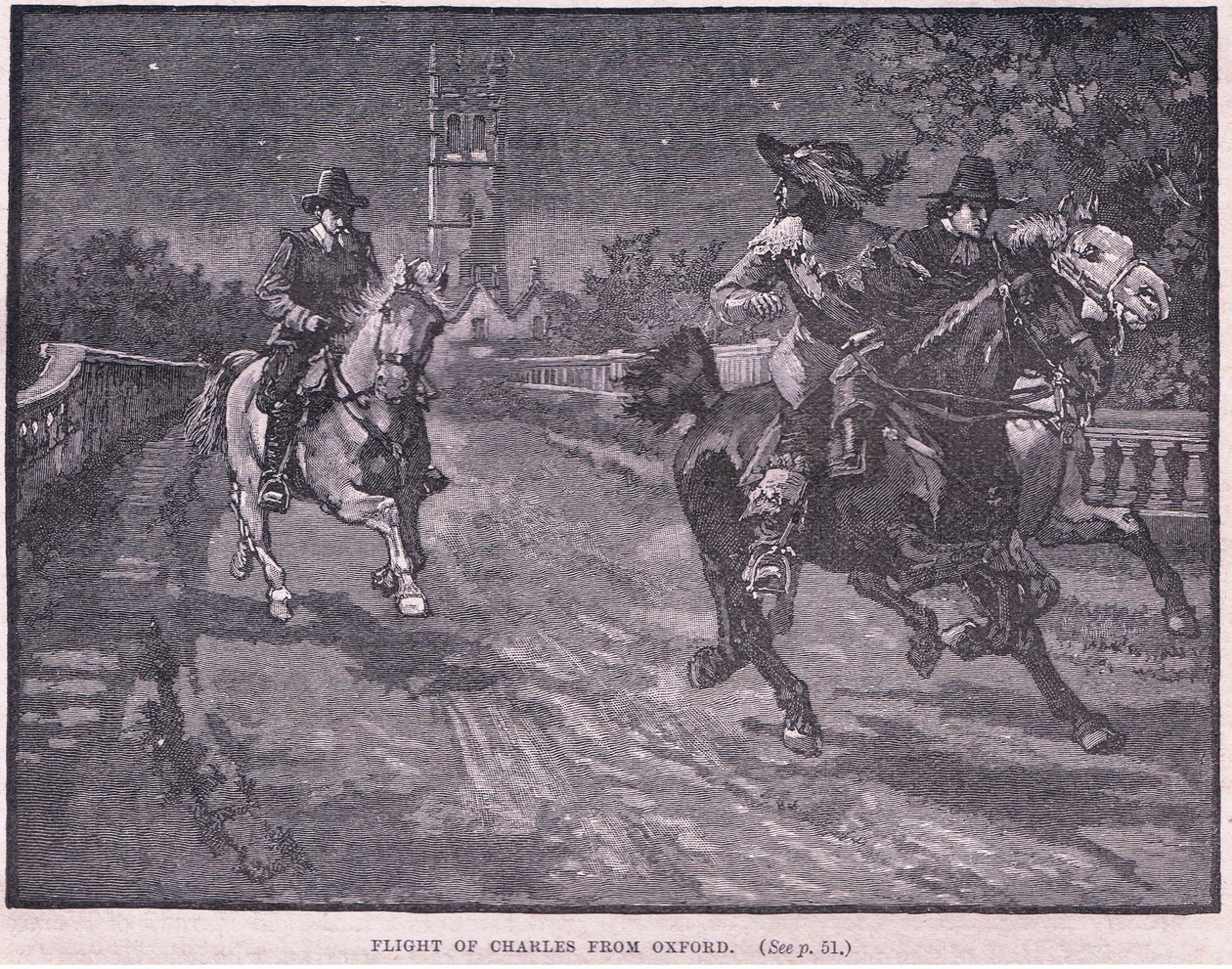 Huida de Carlos I de Oxford AD 1646 de Henry Marriott Paget