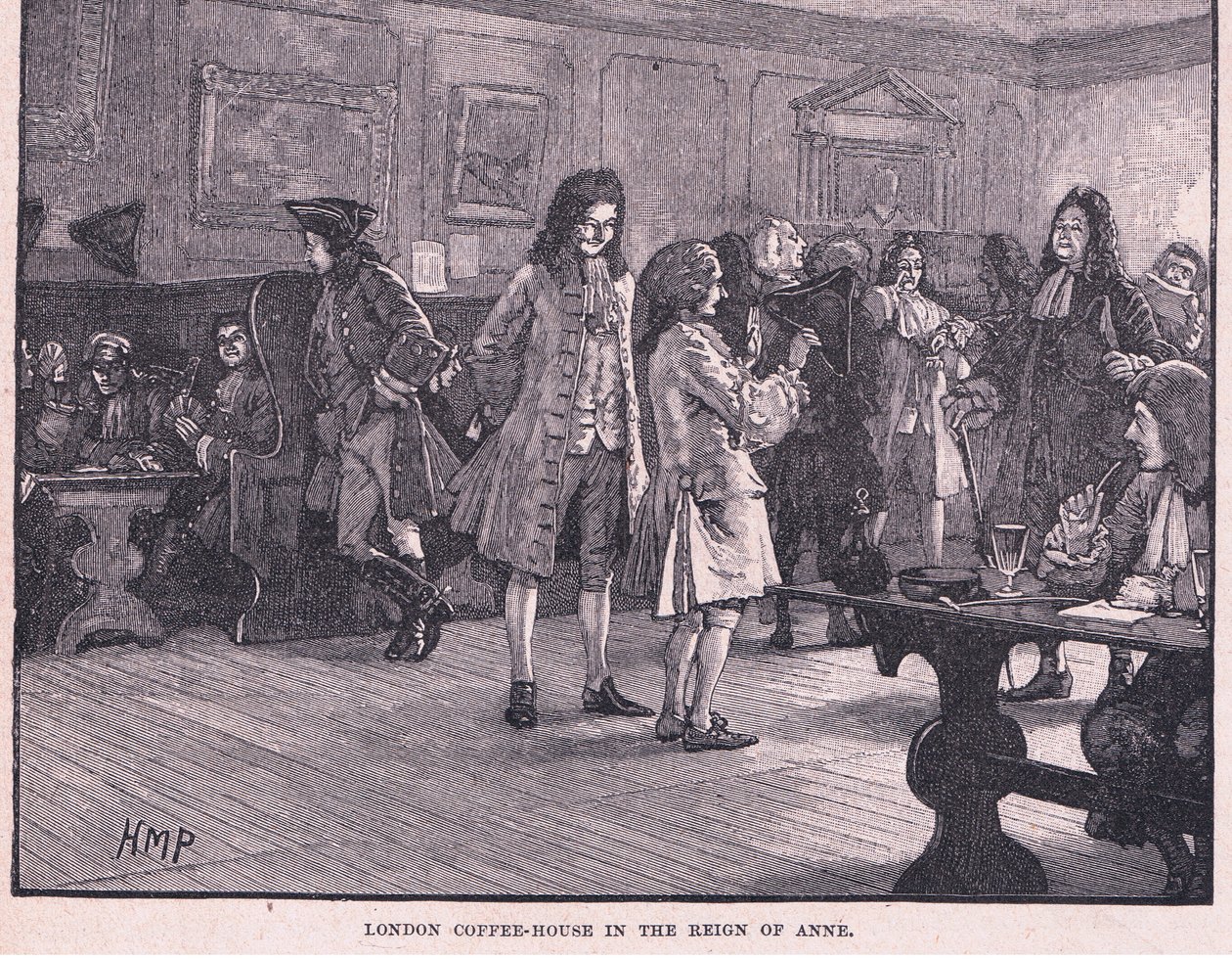 Café de Londres en el reinado de Ana alrededor de 1710 d.C. de Henry Marriott Paget