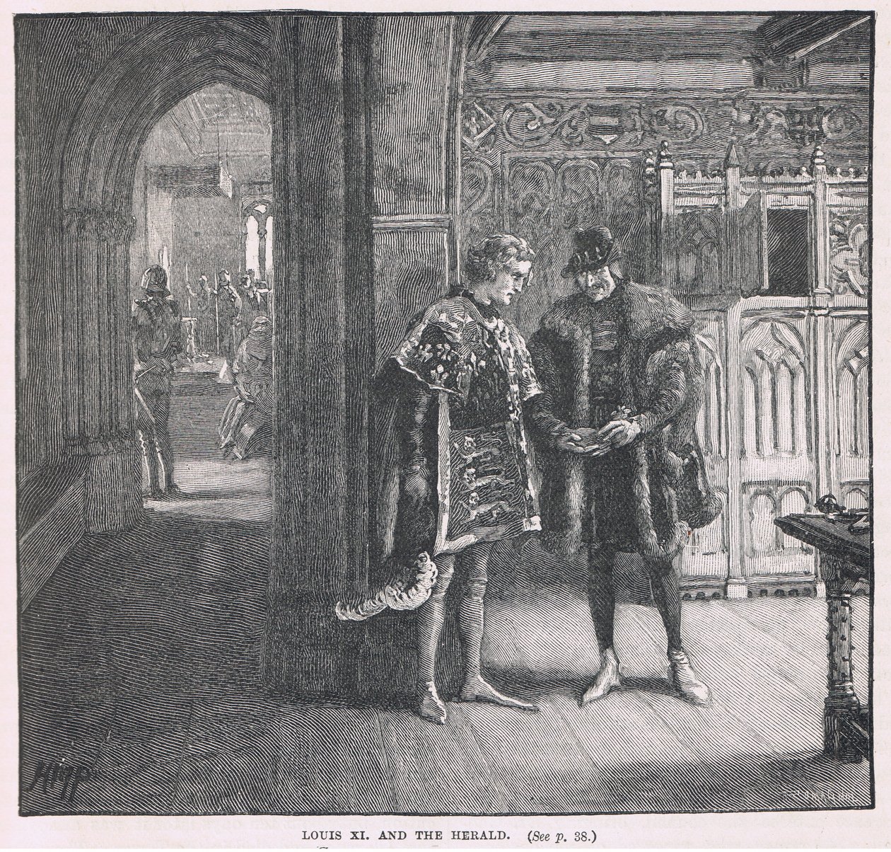 Luis XI y el heraldo de Henry Marriott Paget