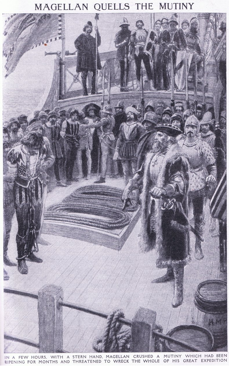 Magallanes sofocando un motín de Henry Marriott Paget