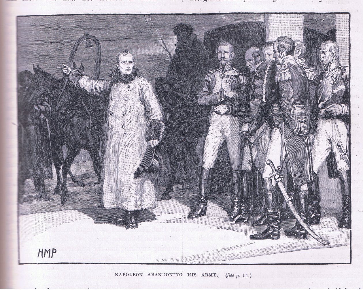 Napoleón abandonando su ejército de Henry Marriott Paget