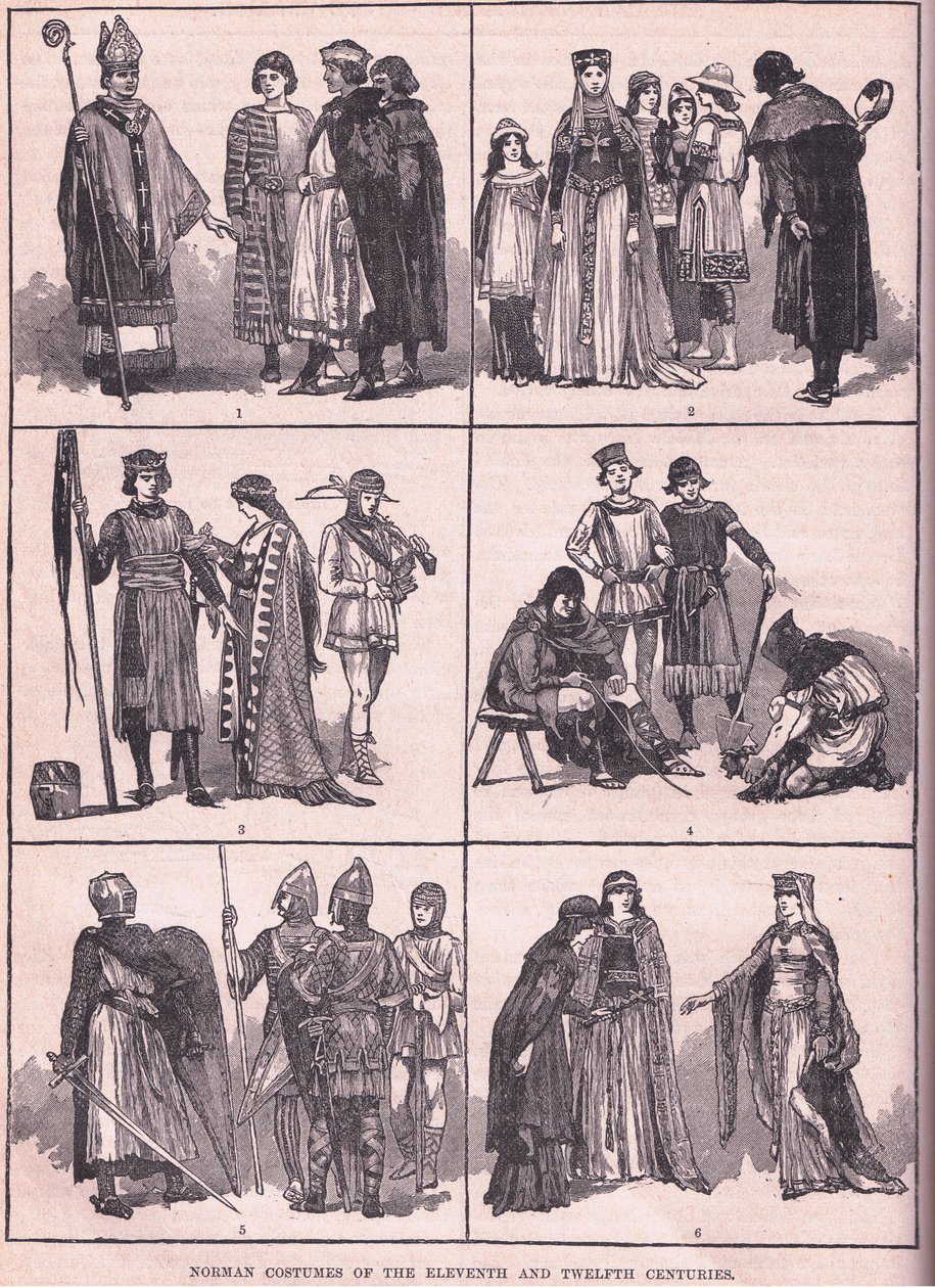 Trajes normandos de los siglos XI y XII de Henry Marriott Paget