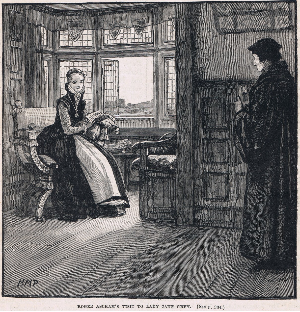 Visita de Roger Ascham a Lady Jane Grey de Henry Marriott Paget
