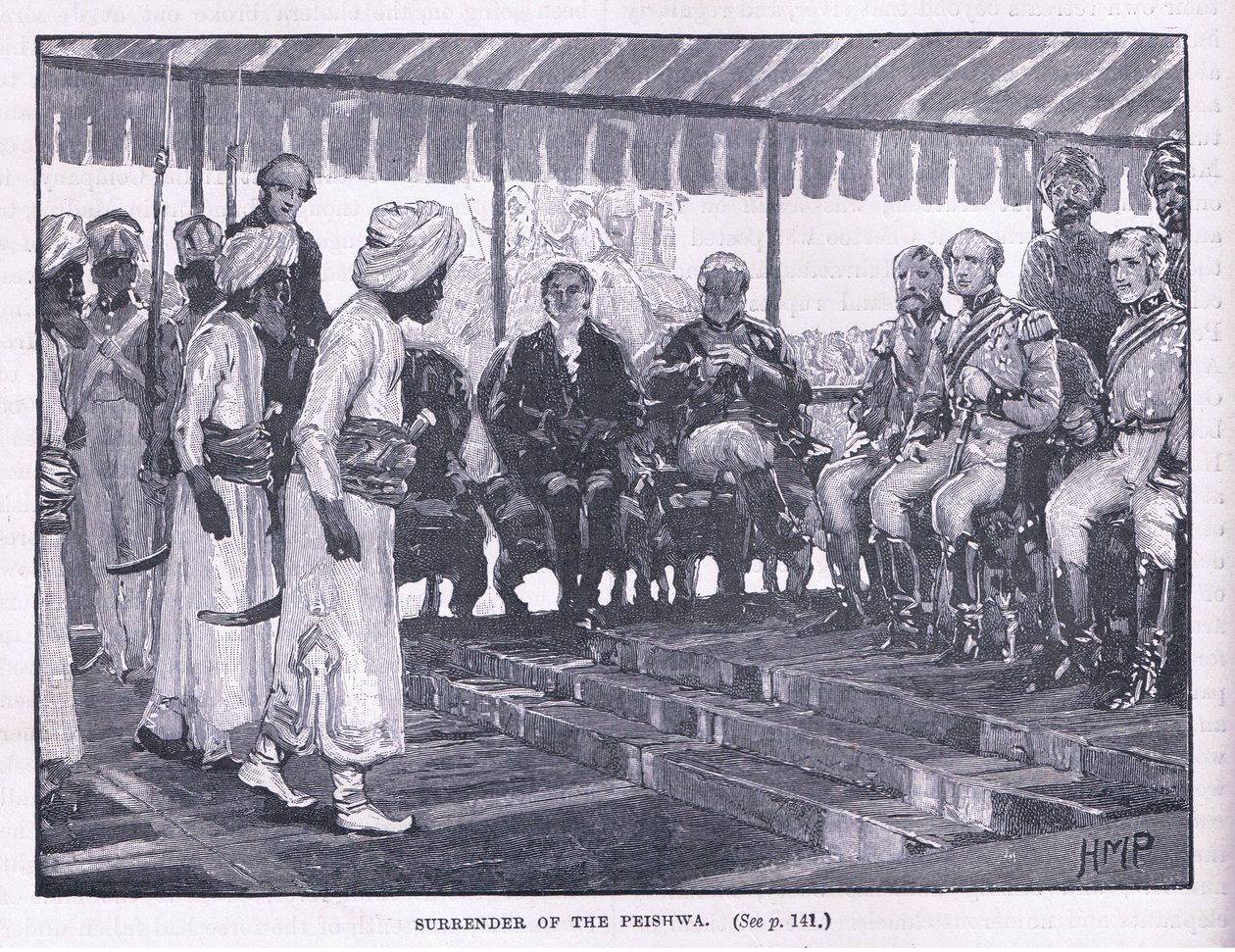 Rendición del Peishwa AD 1818 de Henry Marriott Paget