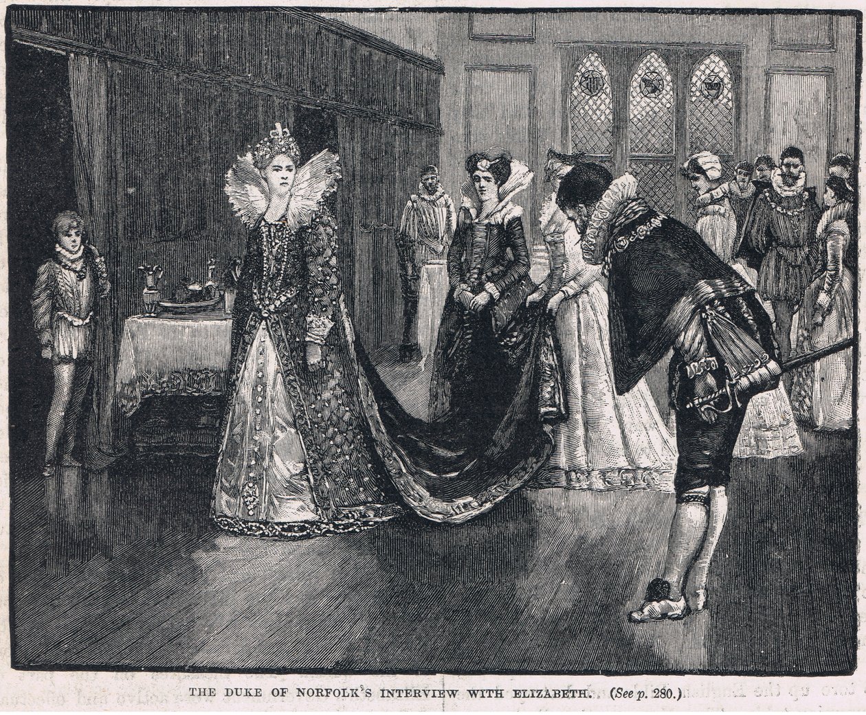 La Entrevista del Duque de Norfolk con Isabel 1569 de Henry Marriott Paget