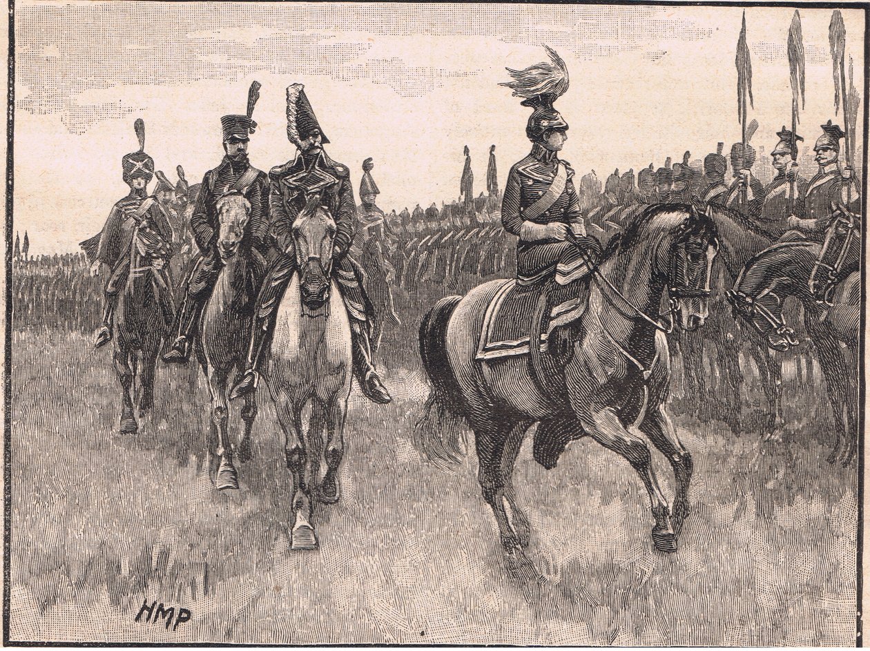 La reina de Prusia revisando el ejército en 1806 de Henry Marriott Paget