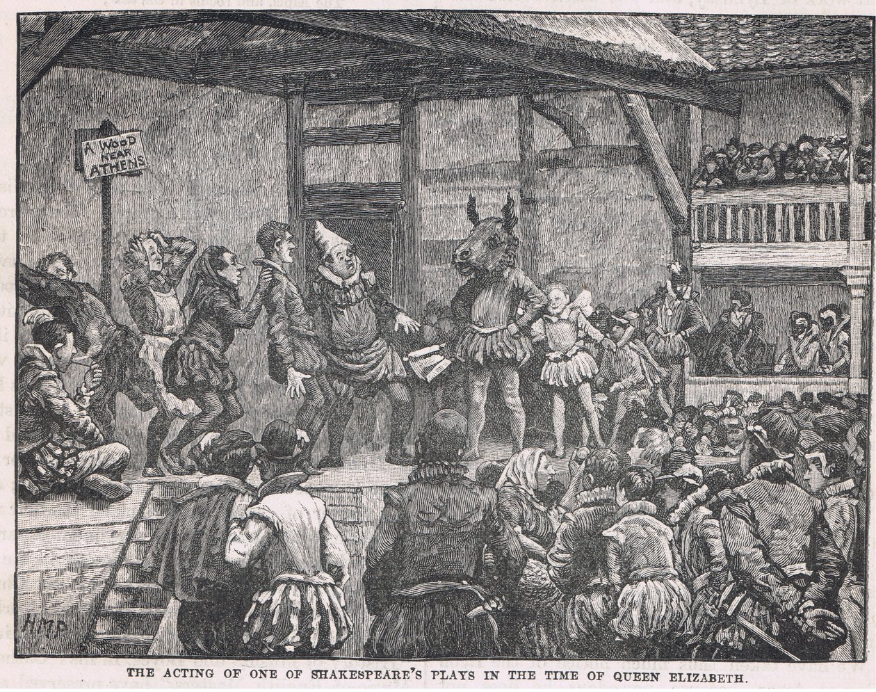 La actuación de una de las obras de Shakespeare en la época de Isabel I de Henry Marriott Paget