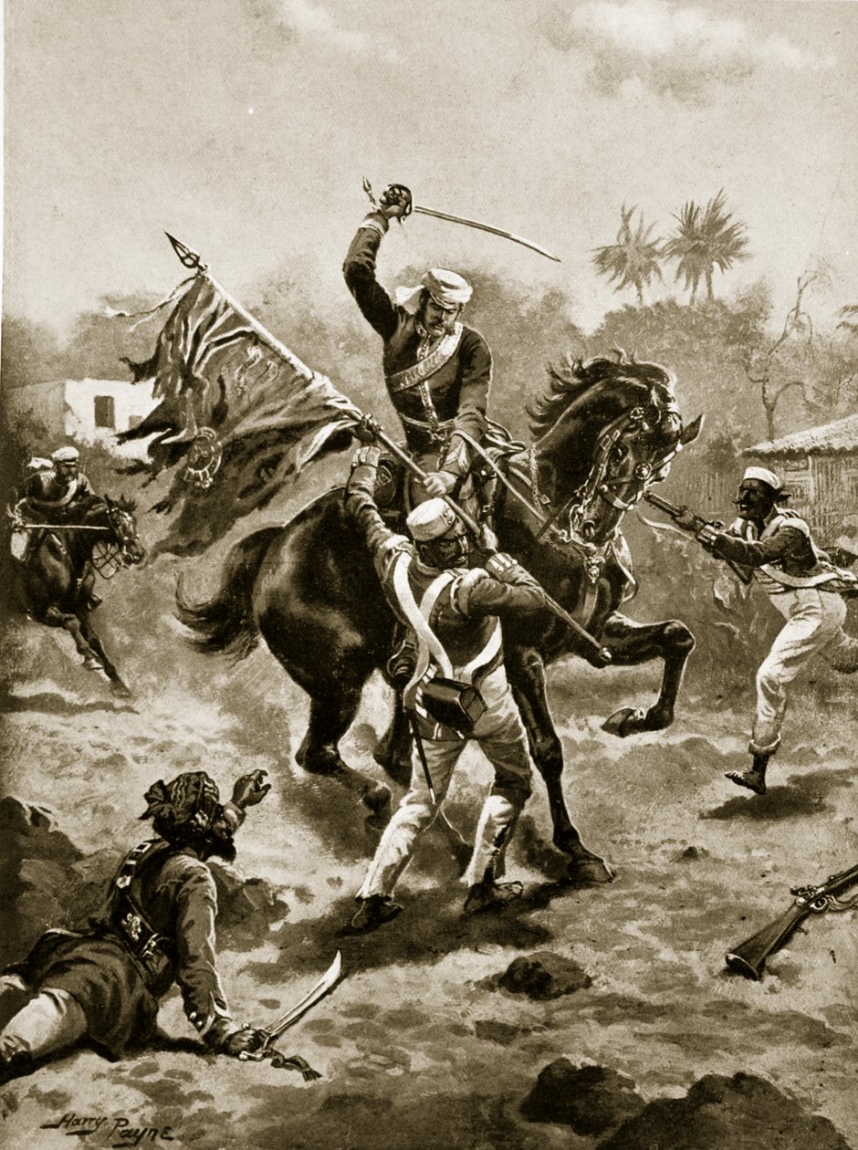 El teniente Roberts ganando su V.C., 2 de enero de 1858 de Henry Payne