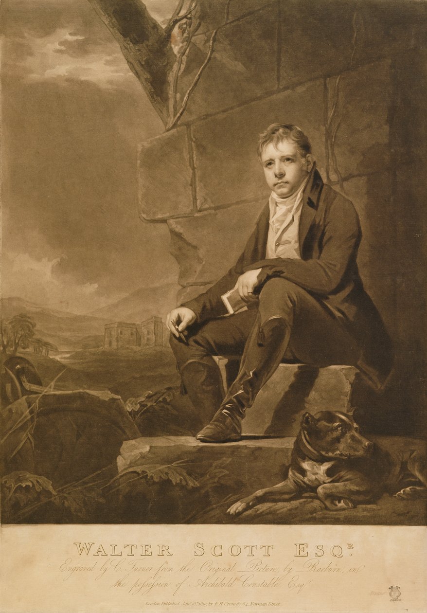 Sir Walter Scott, grabado por Charles Turner, 1810 de Henry Raeburn