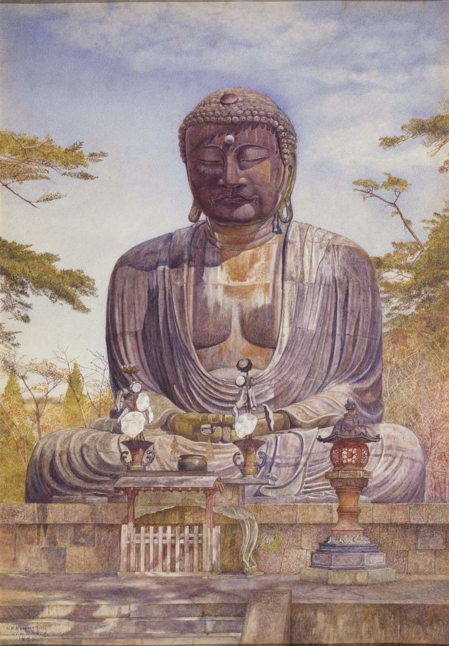 Daibutsu, Gran Estatua de Bronce de Buda en Kamakura, Japón de Henry Roderick Newman