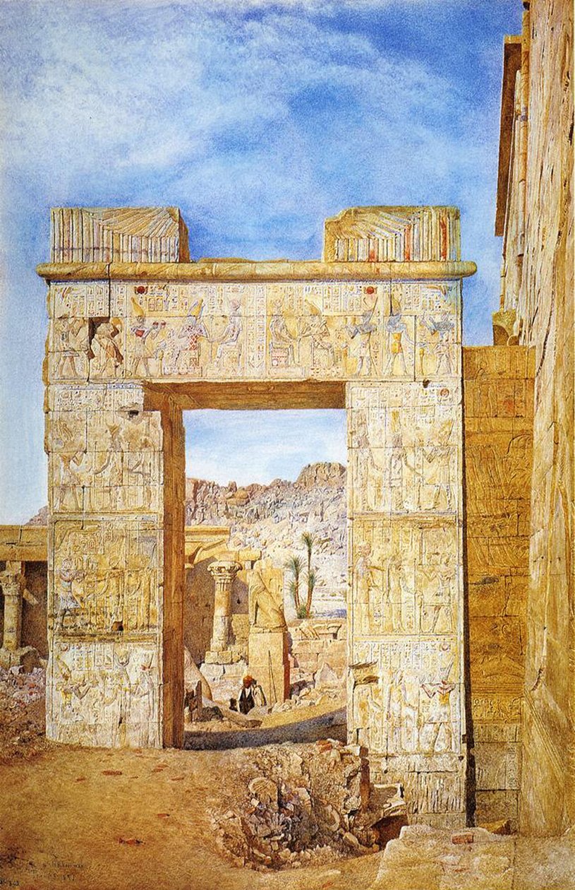 La Puerta de Filadelfo, Philae, Egipto, 1890 de Henry Roderick Newman