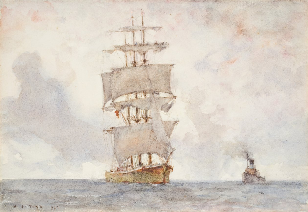 Barco y Remolcador de Henry Scott Tuke
