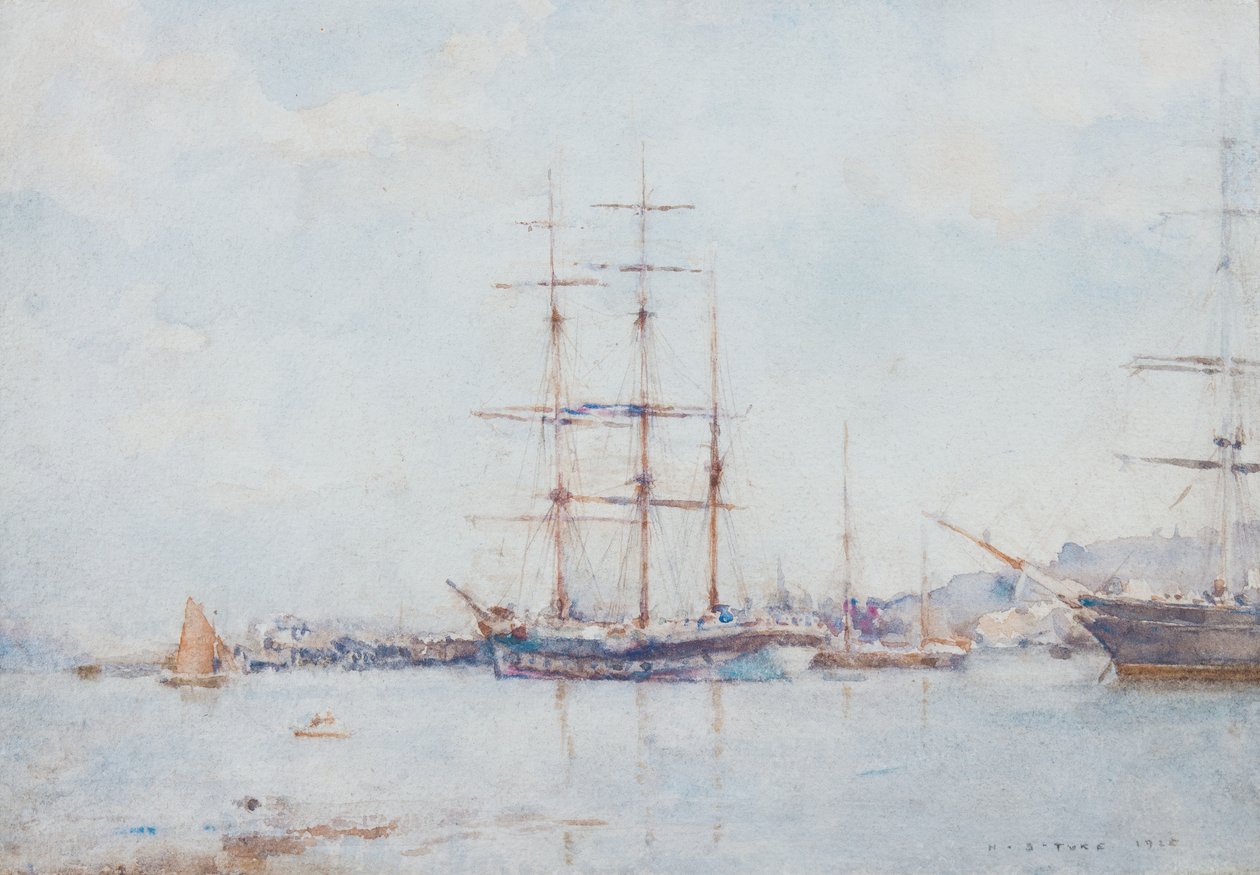 Bahía de Falmouth, 1925 de Henry Scott Tuke