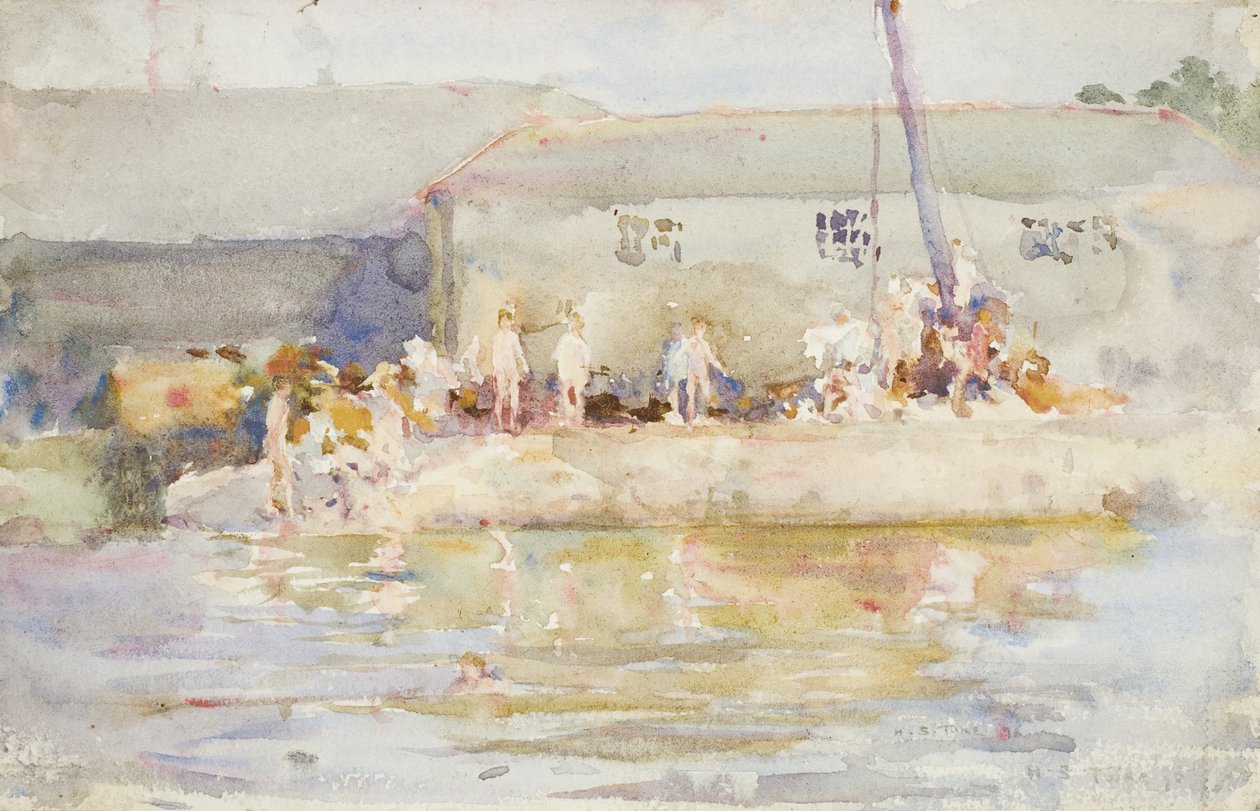 Pícaros del muelle, 1896 de Henry Scott Tuke