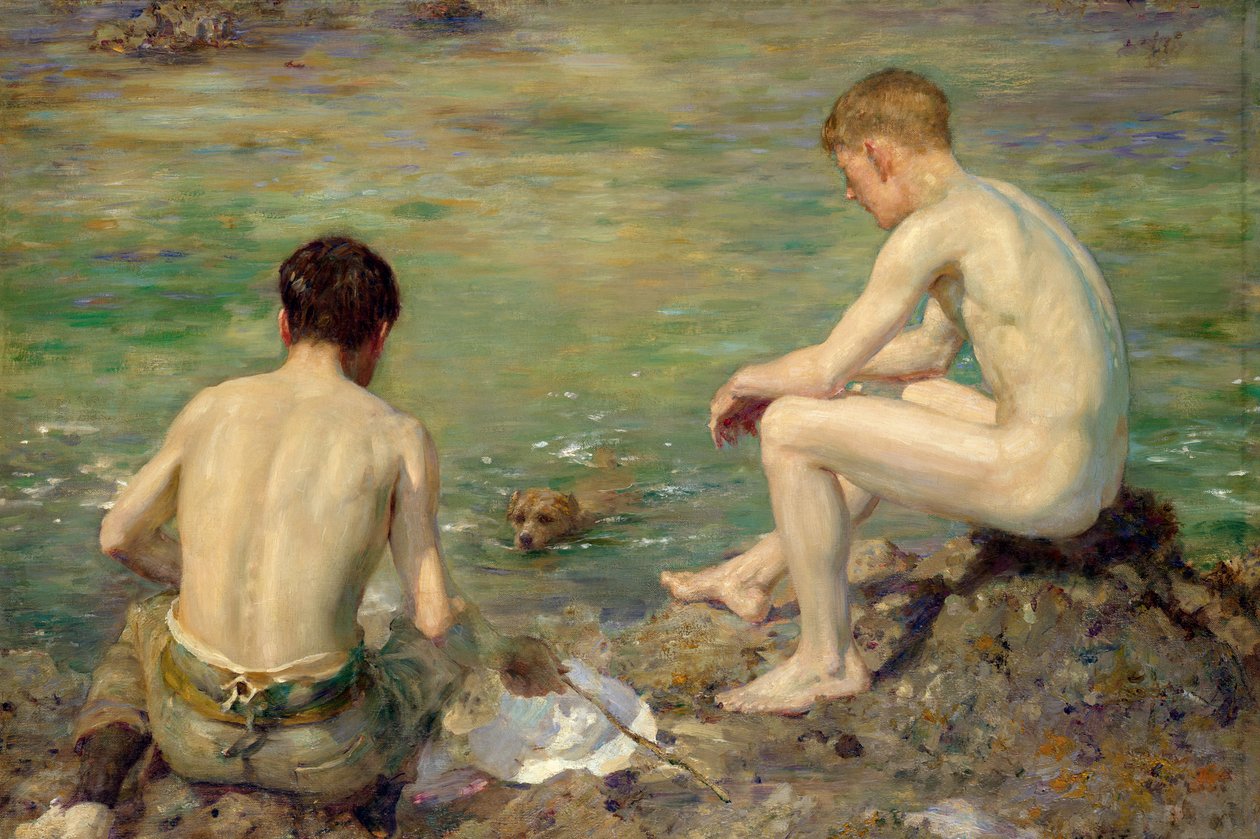 Tres compañeros de Henry Scott Tuke