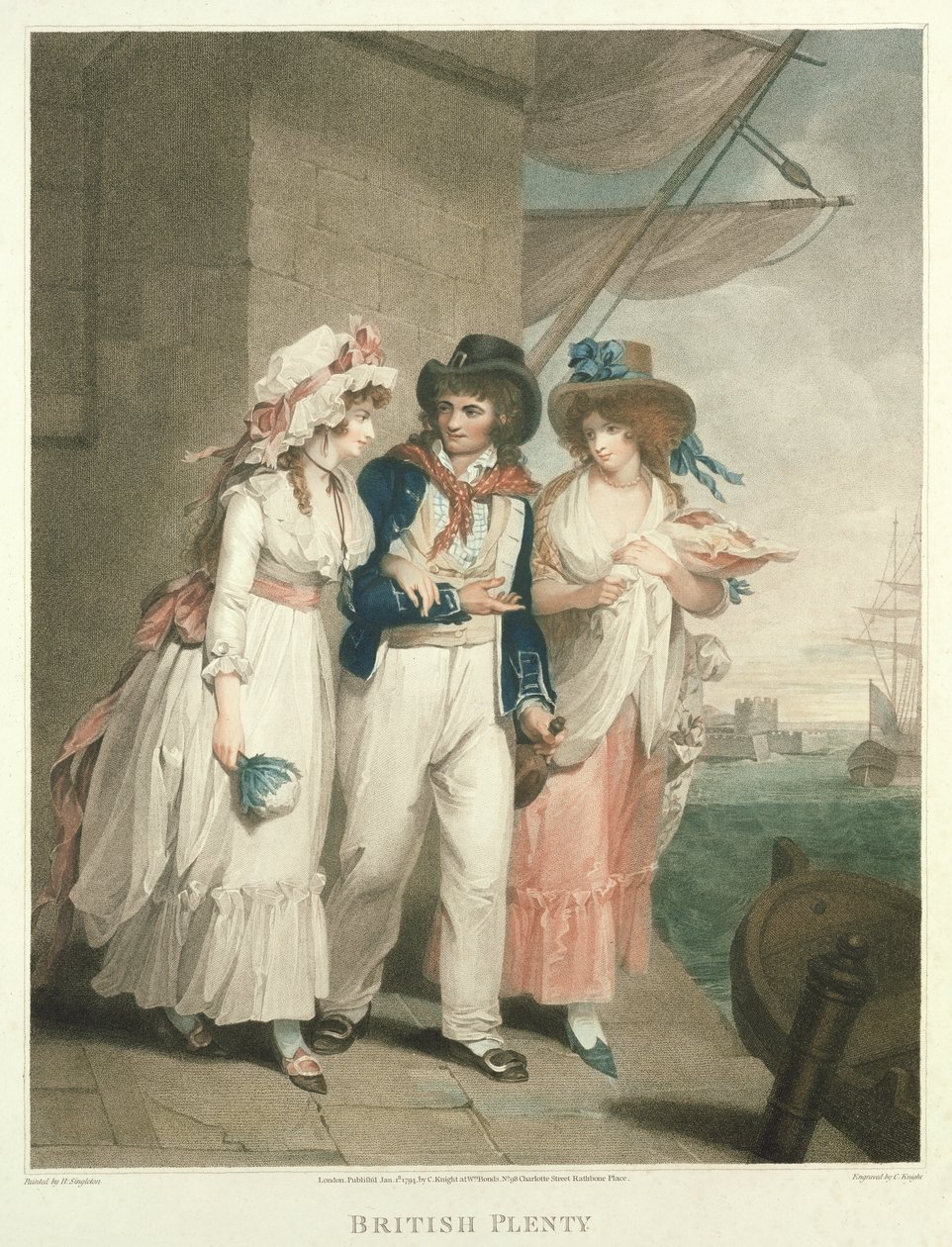 Abundancia Británica, grabado y pub. por Charles Knight (1743-c.1826), 1794 de Henry Singleton