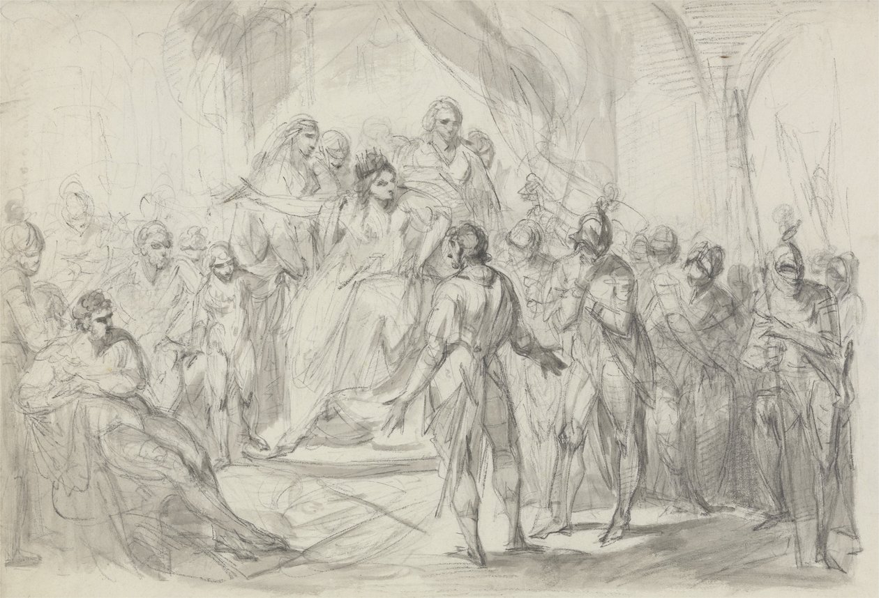 Stephen Brought Prisionero ante la Emperatriz Matilde de Henry Singleton
