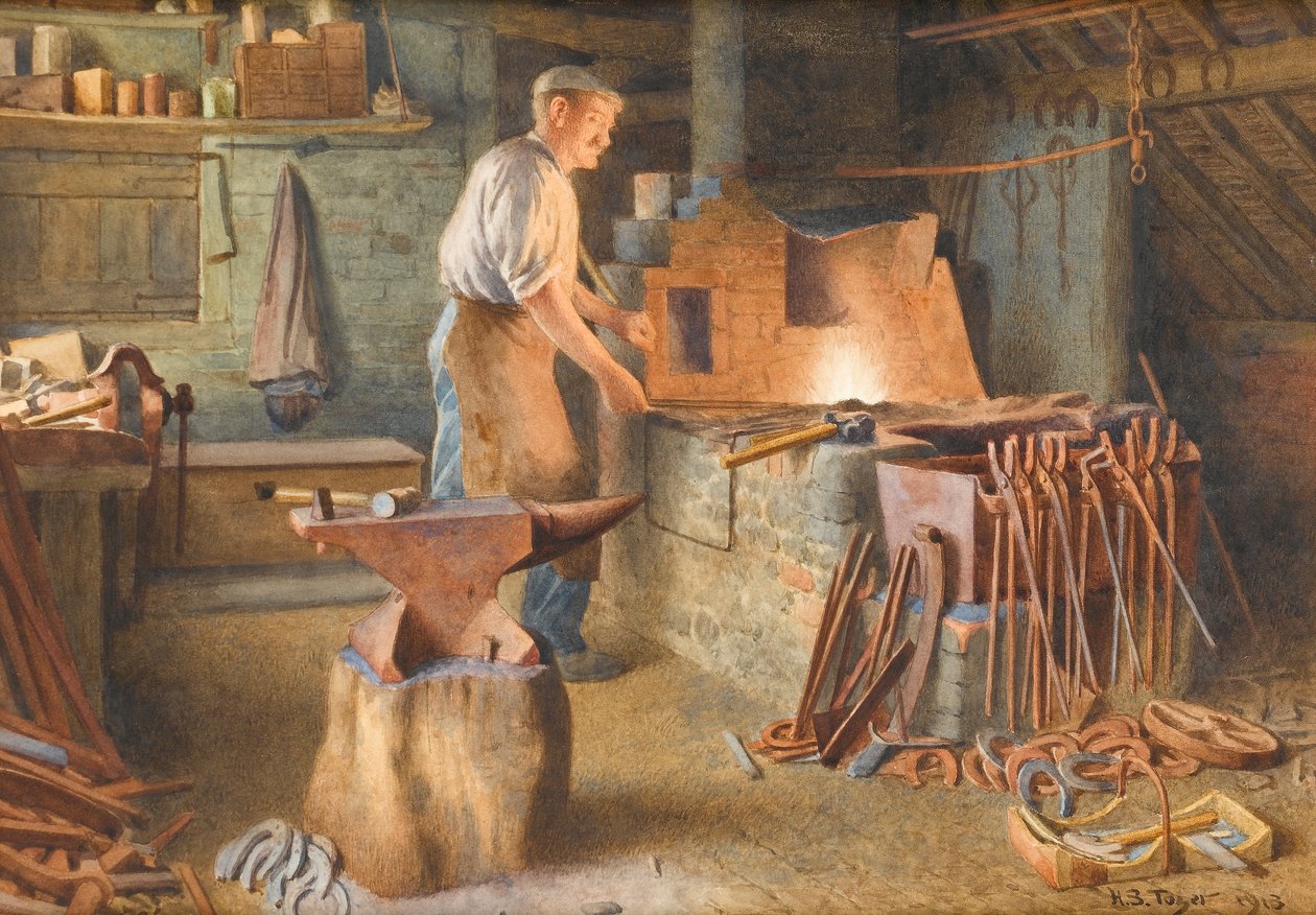 El herrero del pueblo, 1918 de Henry Spernon Tozer