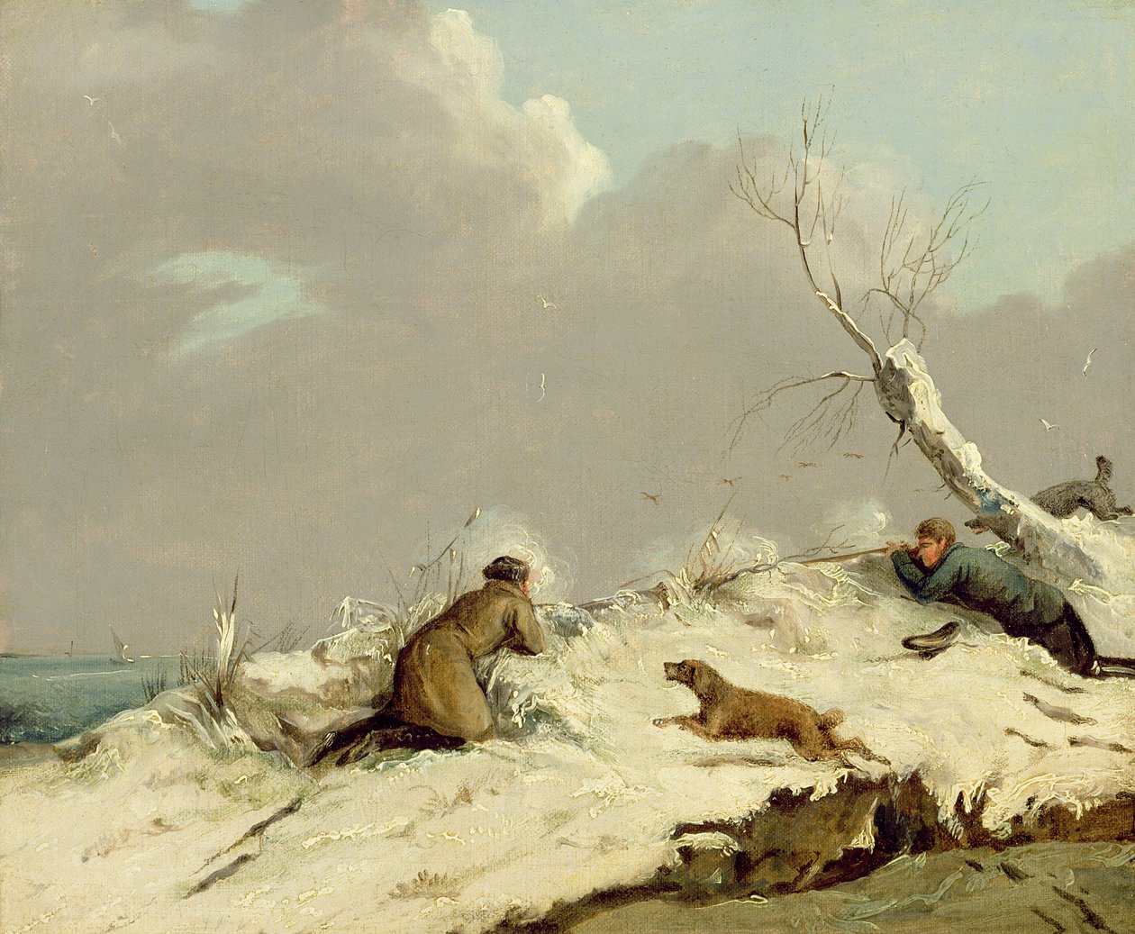 Caza de patos en invierno de Henry Thomas Alken