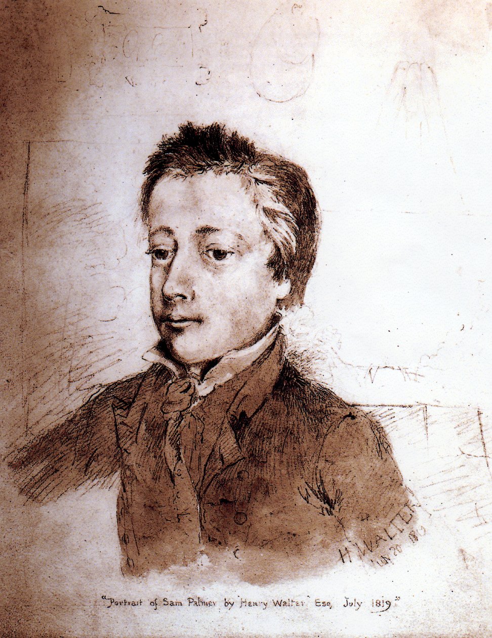 Retrato de Samuel Palmer (1805-81) como Niño, 1819 de Henry Walter