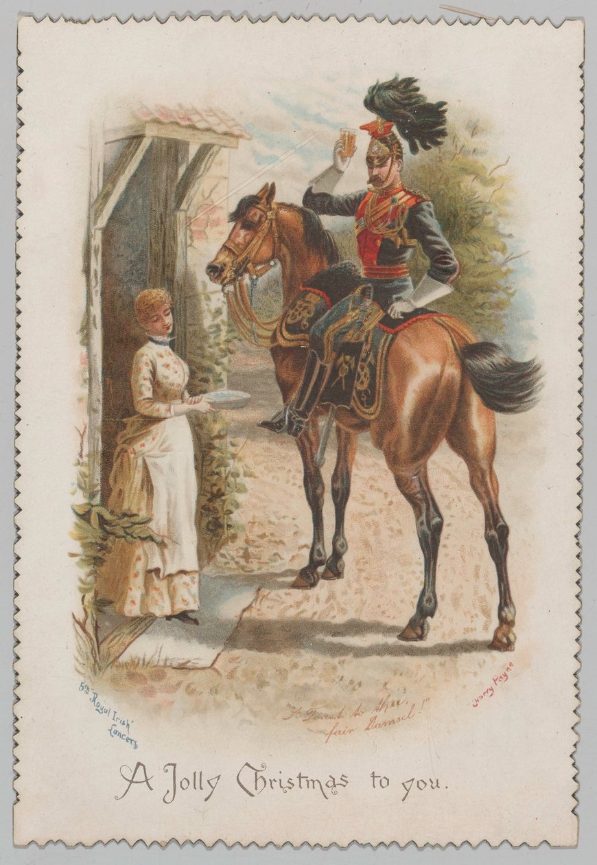¡Un brindis por ti, bella dama! Una Feliz Navidad para ti de Henry Payne
