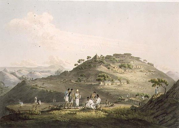 La ciudad de Dixan en Abisinia, grabado por Daniel Havell 1809 de Henry (after) Salt