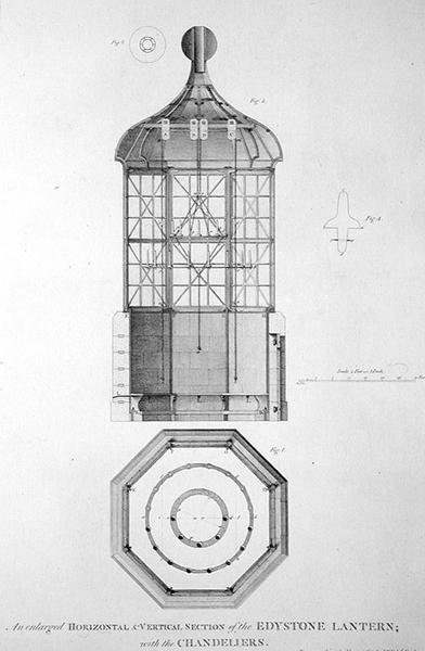 Faro de Edystone grabado por Edward Rooker de Henry (after) Winstanley