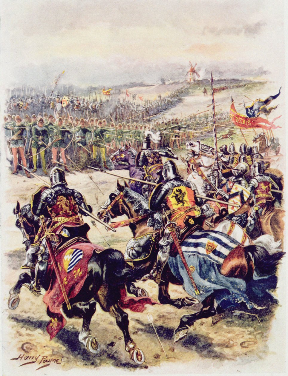 Carga de la caballería francesa, ilustración para 