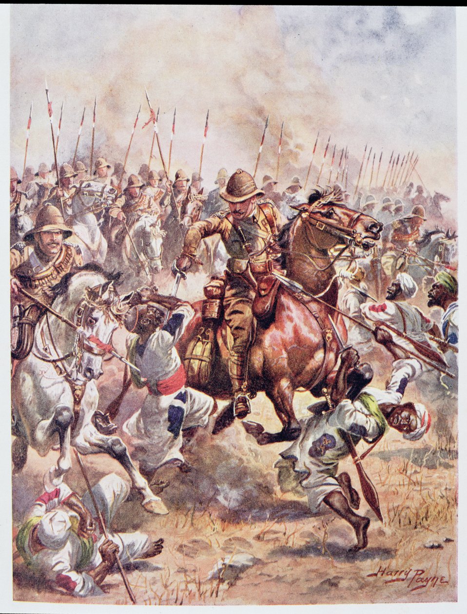 Carga de los Lanceros del Veintiuno, ilustración de 