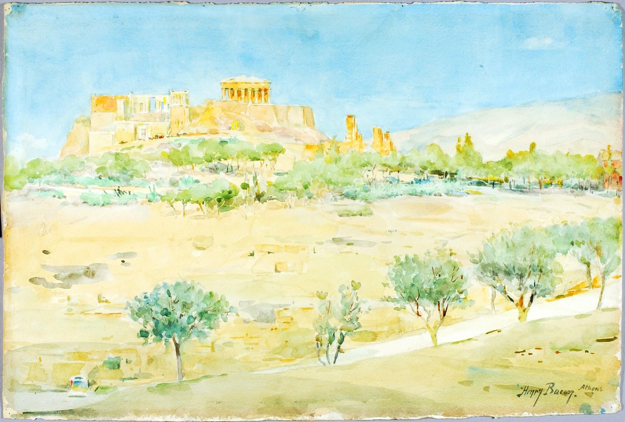 Vista general de la Acrópolis al atardecer de Henry Bacon
