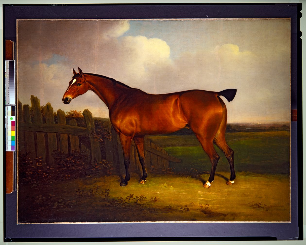 Un caballo de carreras, propiedad de Carlos V duque de Richmond y Lennox, en un paisaje (pintura) de Henry Bernard Chalon