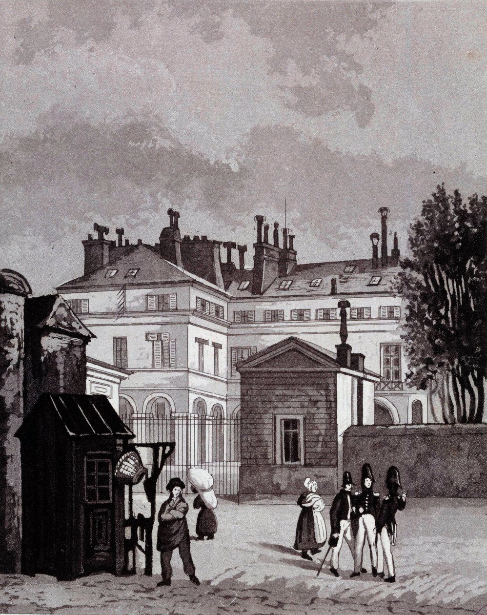 Vista de la Escuela Politécnica en el siglo XVIII de Henry Berthoud