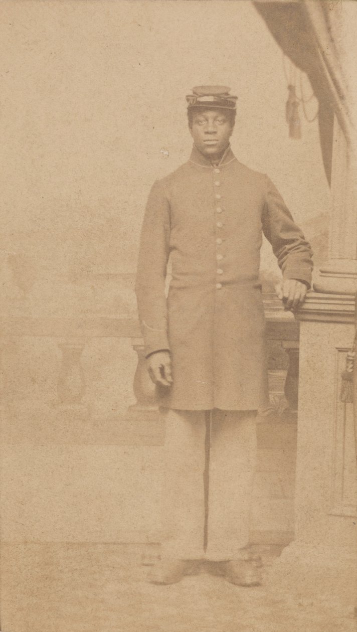 Carte-de-visite de un soldado de la Unión no identificado de Henry C. Cushing