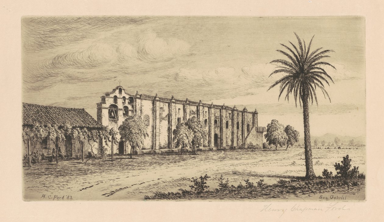 Misión San Gabriel Arcángel, 1883 de Henry Chapman Ford