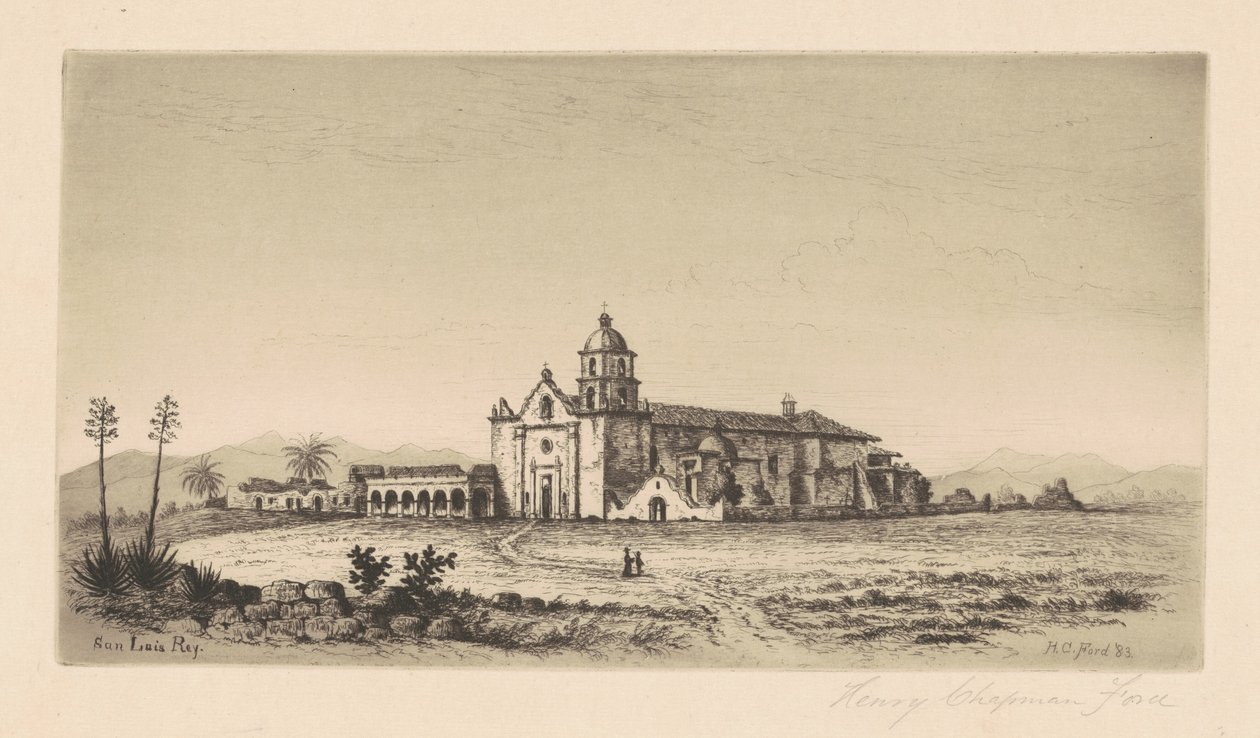 Misión San Luis Rey de Francia, 1883 de Henry Chapman Ford
