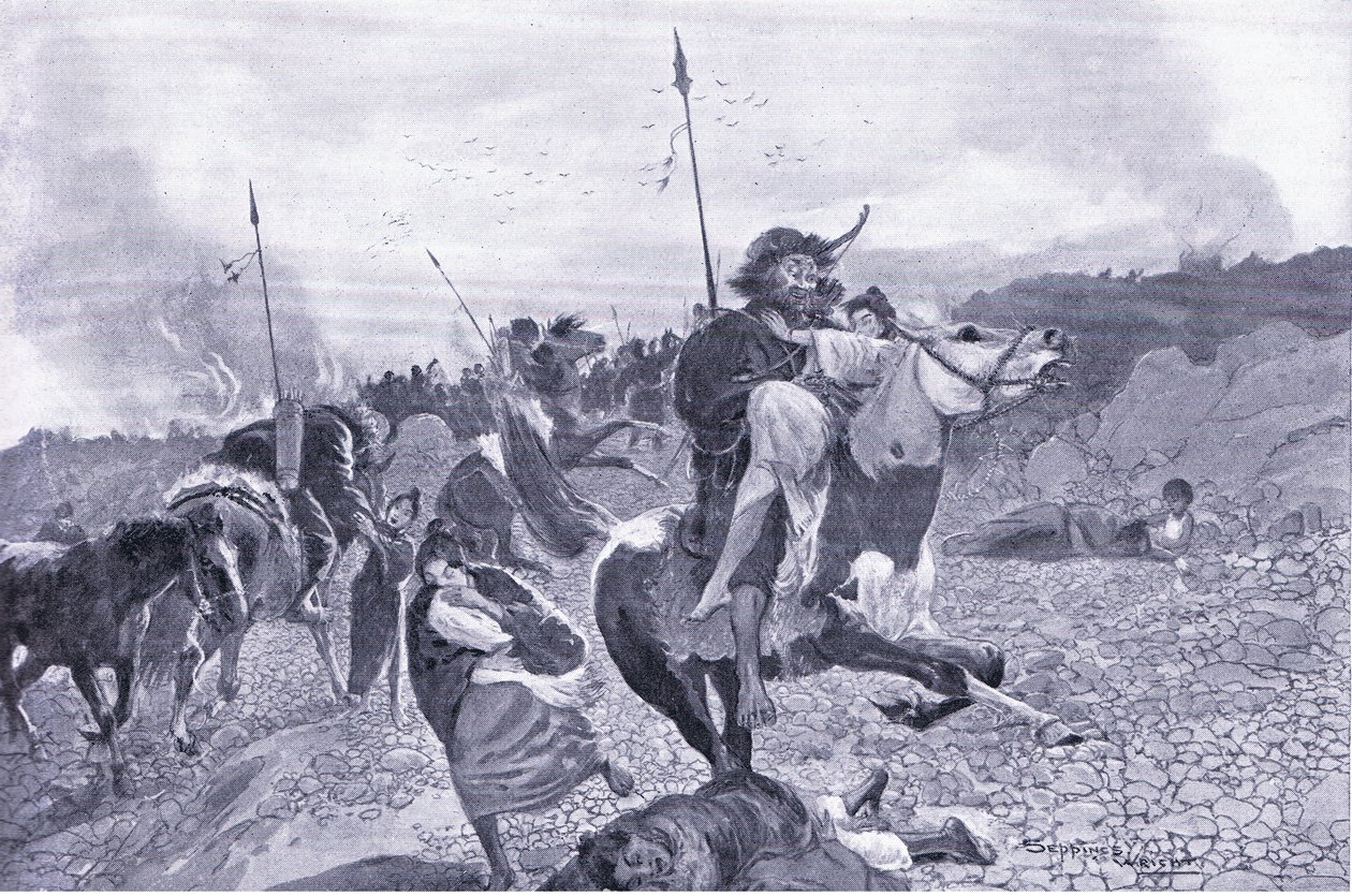 Una incursión temprana de los hunos 180 a.C. de Henry Charles Seppings Wright