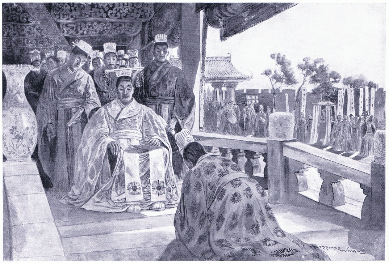 Han Yu presentando su memorial de Henry Charles Seppings Wright