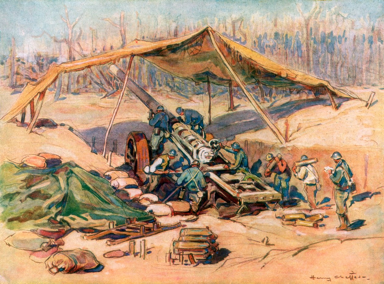 Posición de artillería francesa, Francia de Henry Cheffer