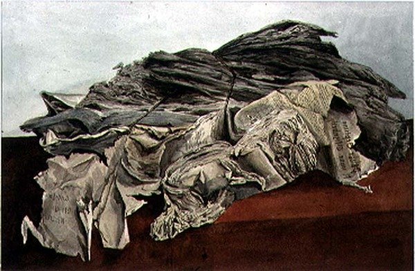 Dibujo de un paquete de registros en la antigua Oficina de Registros de Henry Cole