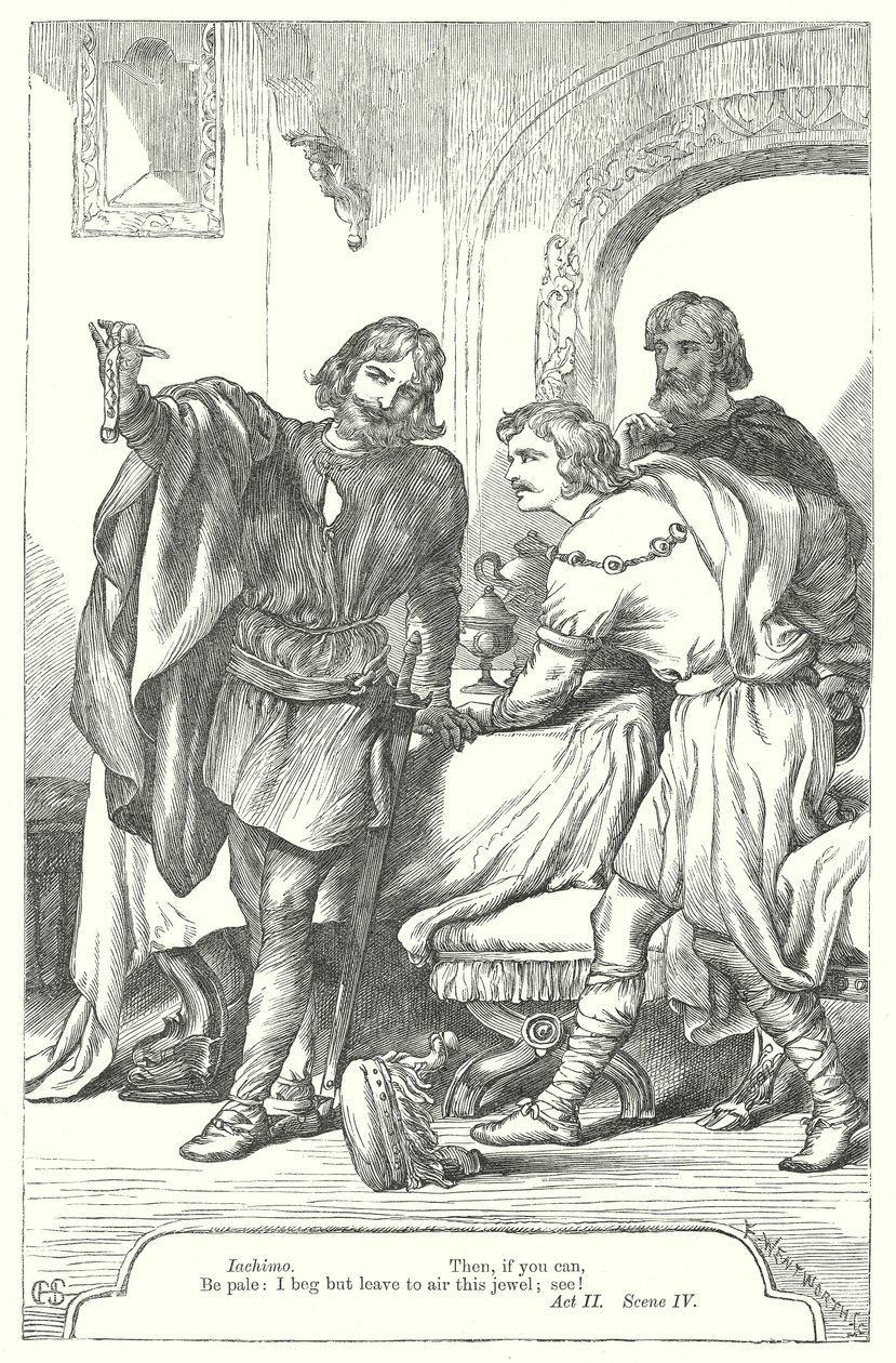 Cymbeline (grabado) de Henry Courtney (after) Selous