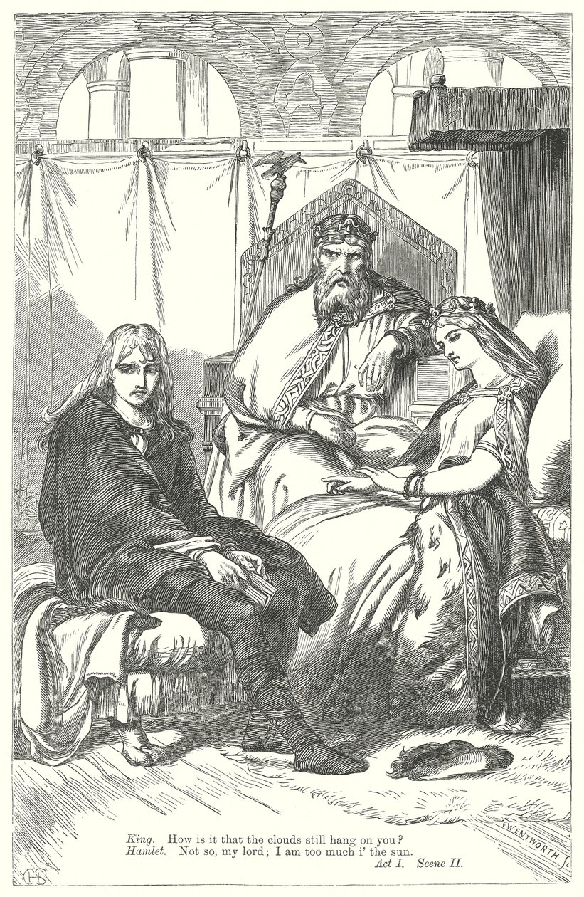 Hamlet (grabado) de Henry Courtney (after) Selous