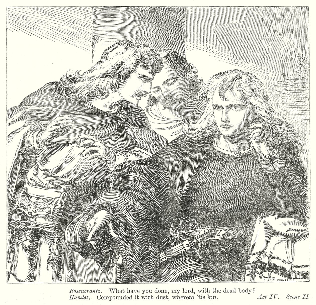 Hamlet (grabado) de Henry Courtney (after) Selous