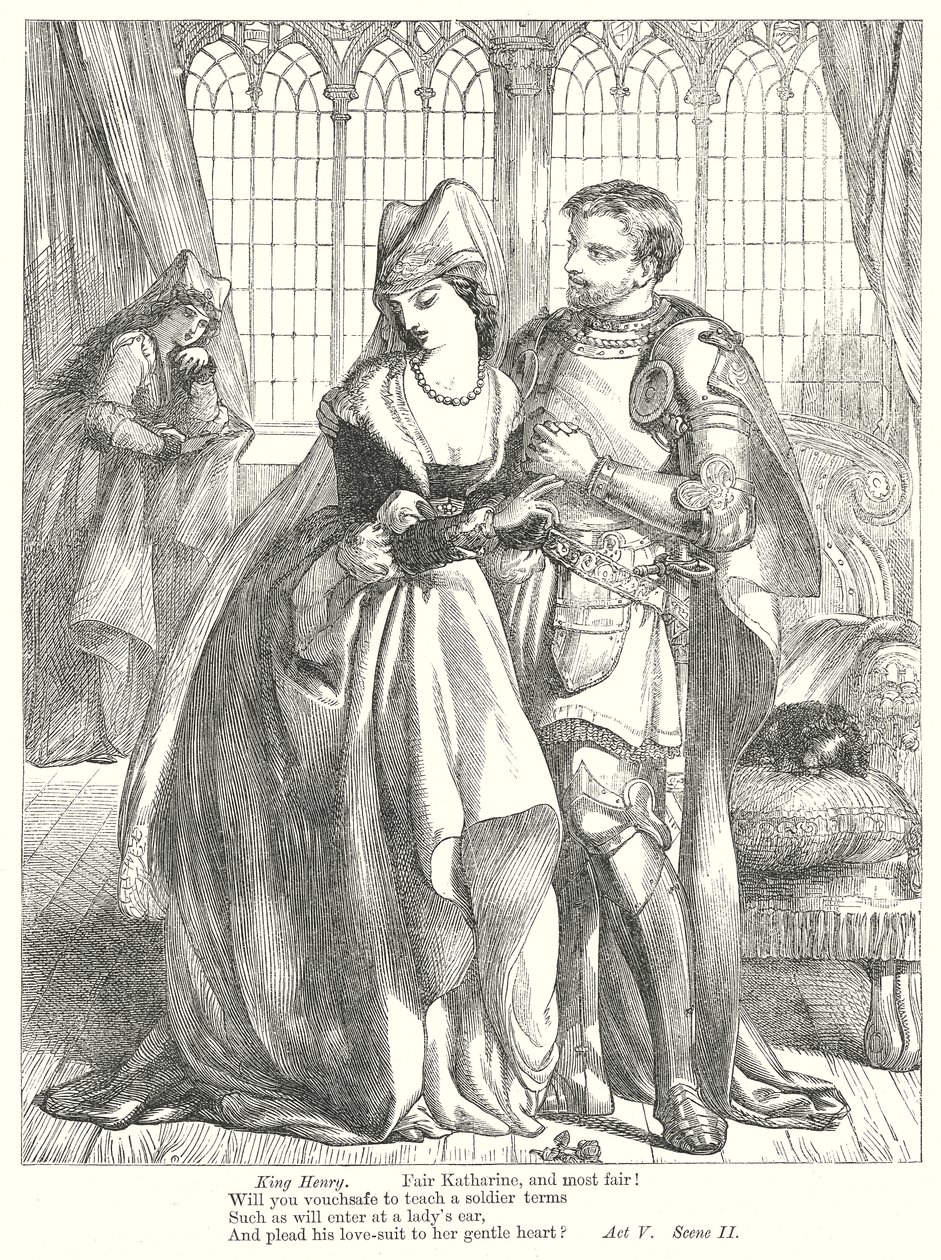 Rey Enrique V (grabado) de Henry Courtney (after) Selous