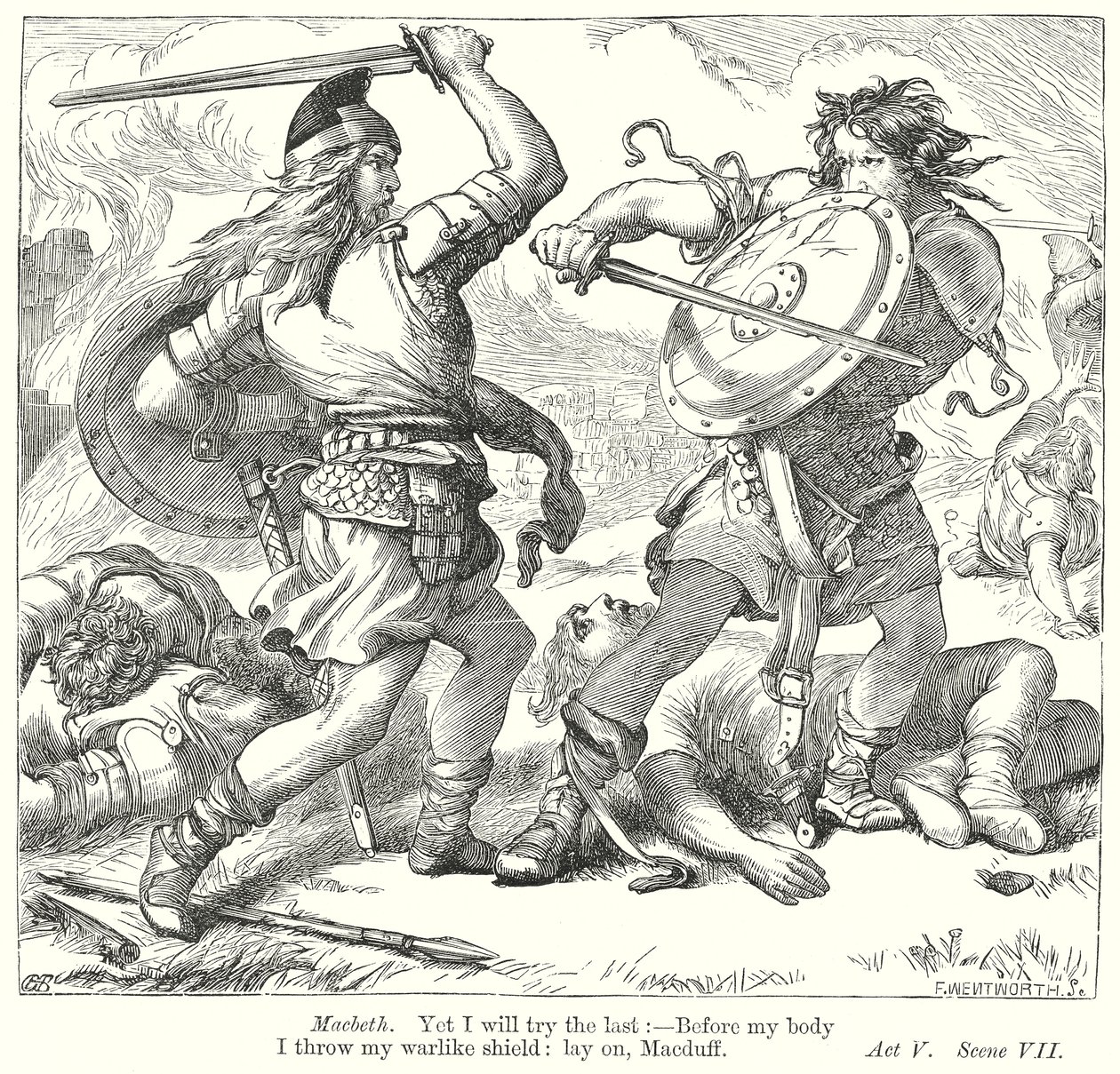 Macbeth (grabado) de Henry Courtney (after) Selous