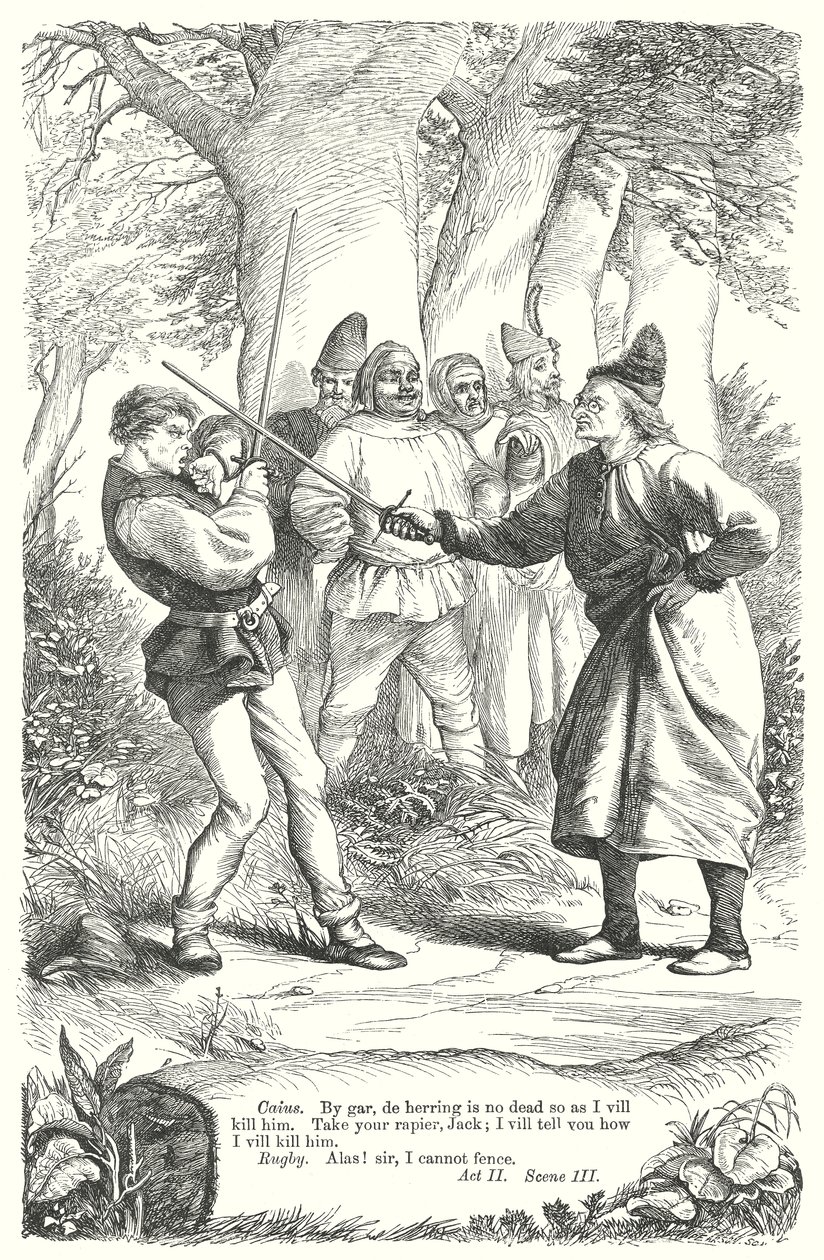 Las alegres comadres de Windsor (grabado) de Henry Courtney (after) Selous