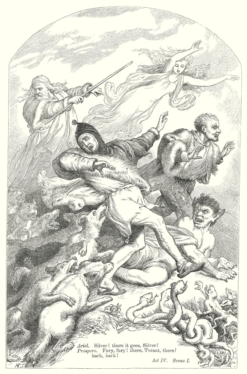 La Tempestad (grabado) de Henry Courtney (after) Selous