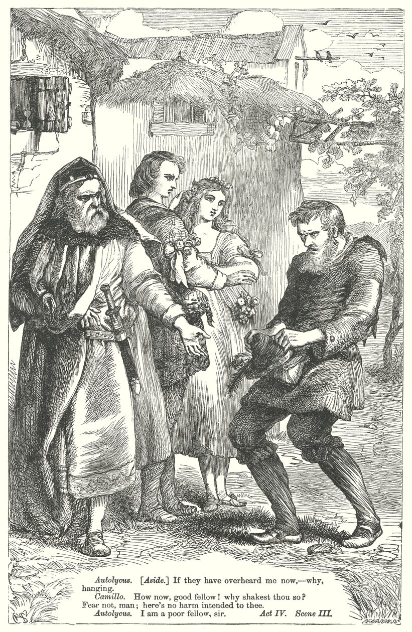 El cuento de invierno (grabado) de Henry Courtney (after) Selous
